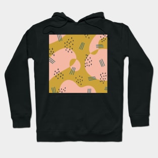 Mustard and Pink Abstract Pattern Hoodie